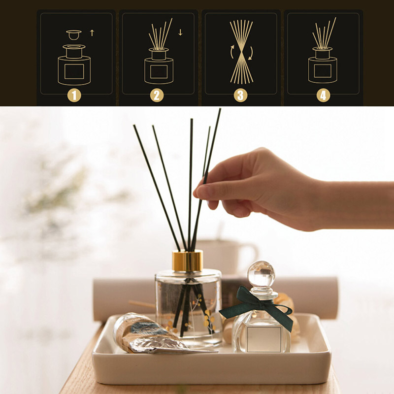 Home Essentials Bathroom Accessories - ก้านไม้หอมปรับอากาศแบบไม่ใช้ไฟ 100 ชิ้น น้ำมันหอมระเหยจากพืชธรรมชาติ ขนาด 3.0*280