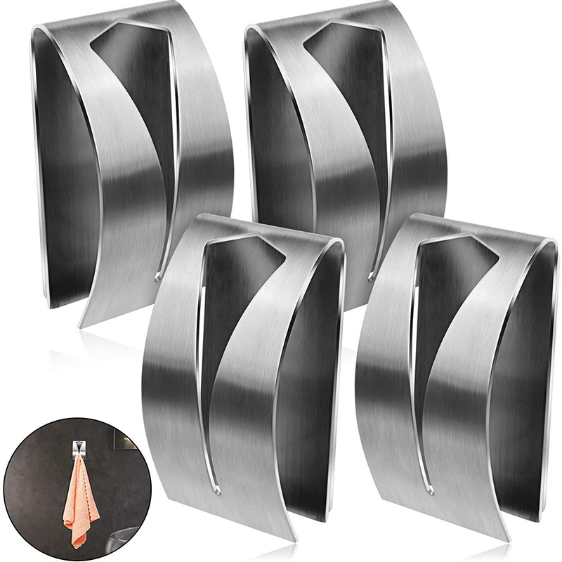 Towel Bar Stainless - 1PC Self Adhesive ผ้าเช็ดตัว Hook ผู้ถือผ้าเช็ดตัวสแตนเลส