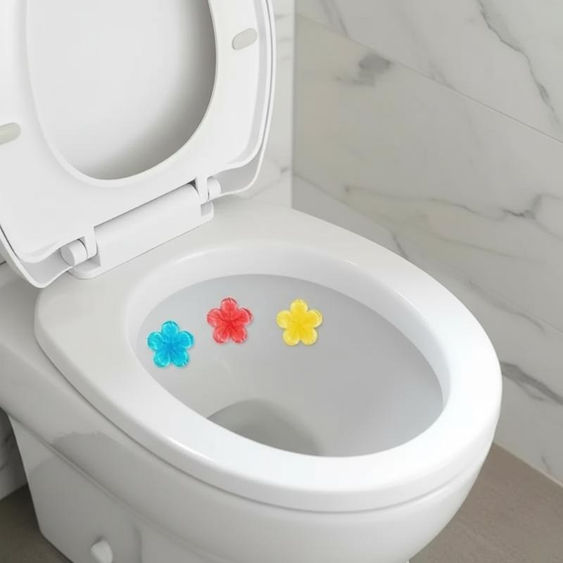 Home Bathroom Cleaning Solution - แท็บเล็ตเจลทำความสะอาดห้องน้ำ 9 ชิ้น น้ำยาทำความสะอาดห้องน้ำ กลิ่นหอมและกำจัดกลิ่นได้อย่างมีประสิทธิภาพ