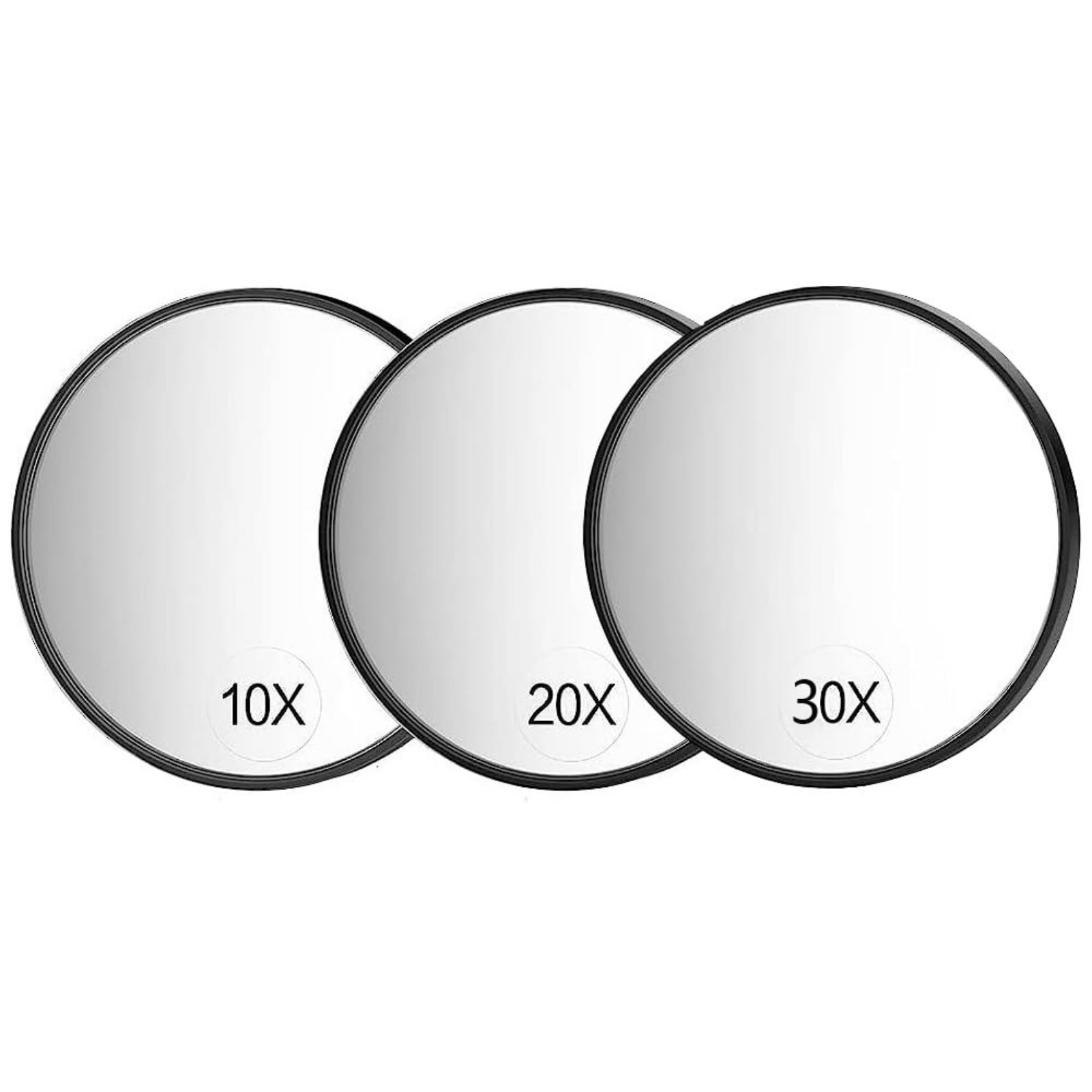 Shaving Mirror Suction - 10x/20x /30X แว่นขยาย,กระจกขยายขนาดเล็กพร้อมถ้วยดูด,สําหรับถอนคิ้วถอดสิวหัวดําและสิว