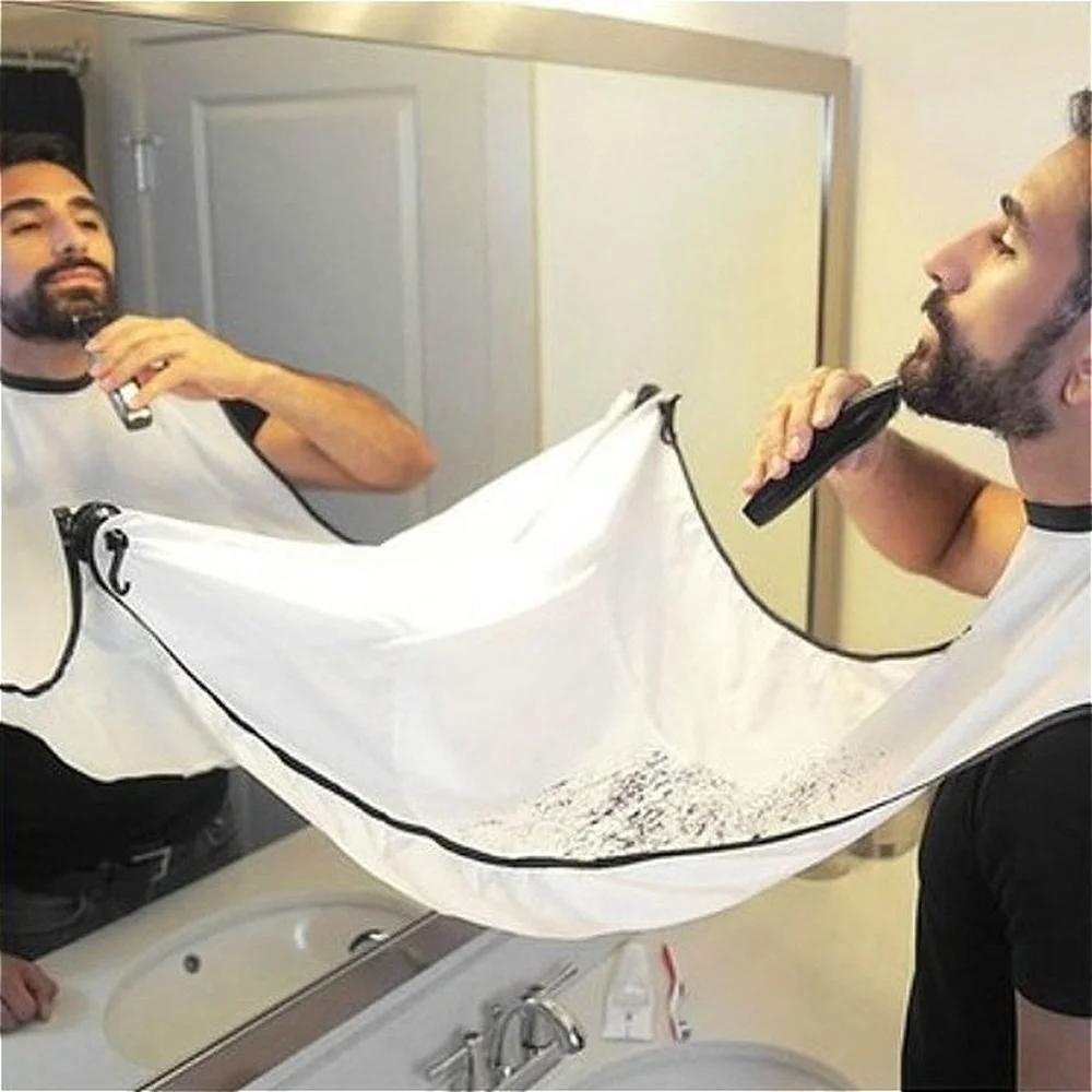 Shaving Mirror Suction - 1PC Men Beardsโกนหนวดผ้ากันเปื้อนCreative WallกระจกดูดตัดผมWrap Cape Home