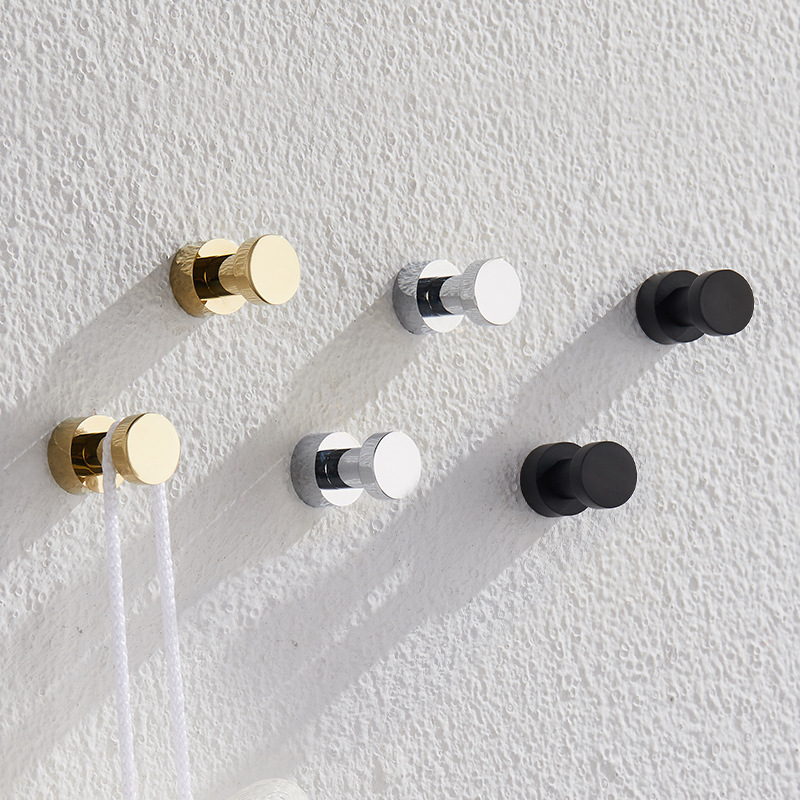 Home Creation Bathroom - 2/3/4/5Pcs ทองเหลือง Robe Hooks กันสนิมผ้าเช็ดตัว Hook