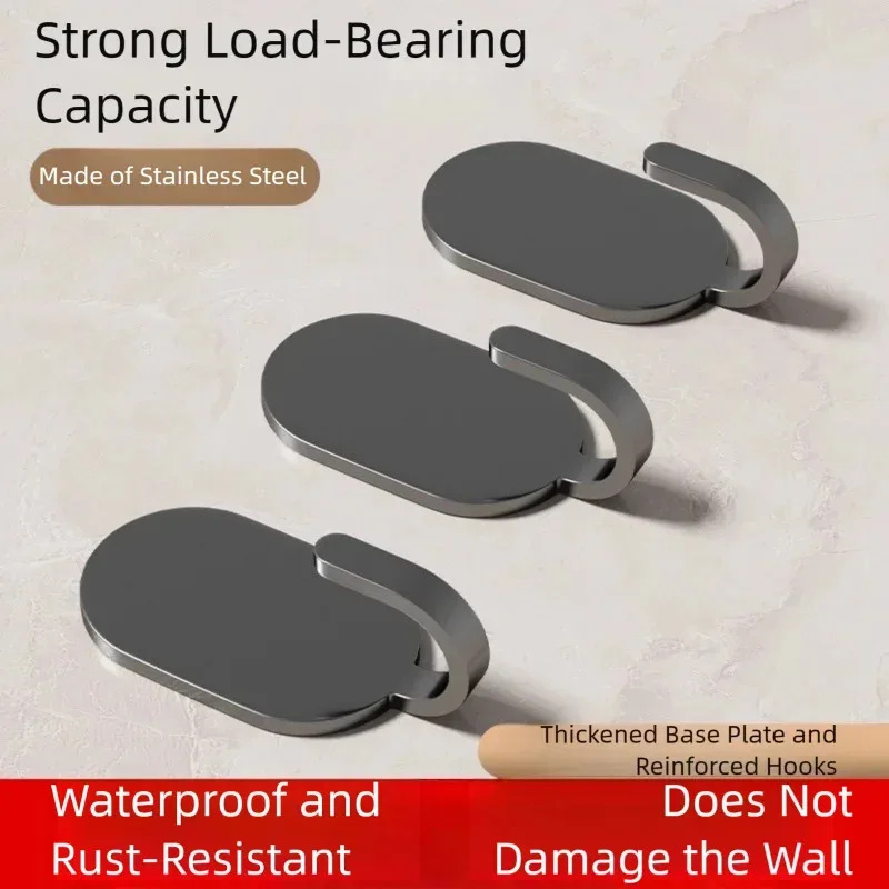 Towel Bar Stainless - ตะขอแขวนผ้าสแตนเลสแบบติดผนัง แข็งแรงทนทาน สำหรับแขวนเสื้อผ้า หมวก ในห้องน้ำ ห้องครัว