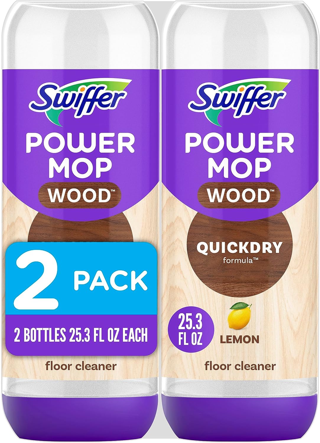 Home Bathroom Cleaning Solution - Swiffer Power Mop น้ำยาเติมสำหรับไม้ถูพื้น, น้ำยาทำความสะอาดพื้นไม้เนื้อแข็งแบบแห้งเร็วสำหรับถูพื้นบ้าน, ห้องน้ำ,