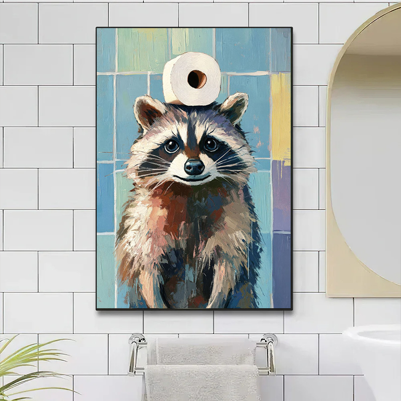 โปสเตอร์ภาพพิมพ์สัตว์บนกระดาษช - Home Bathroom Wallpaper บทวิจารณ์และราคา