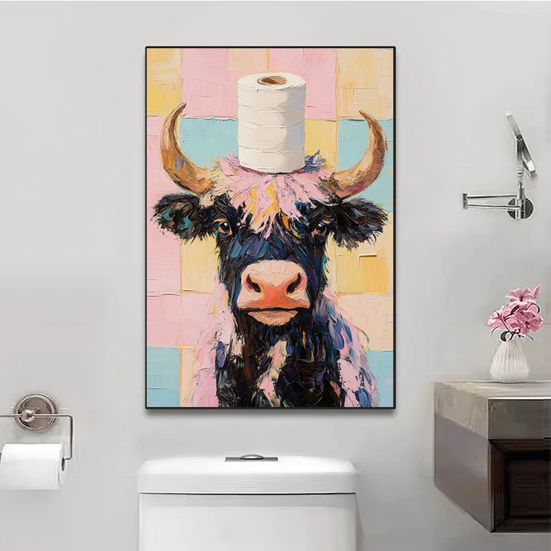 โปสเตอร์ภาพพิมพ์สัตว์บนกระดาษช - Home Bathroom Wallpaper บทวิจารณ์และราคา