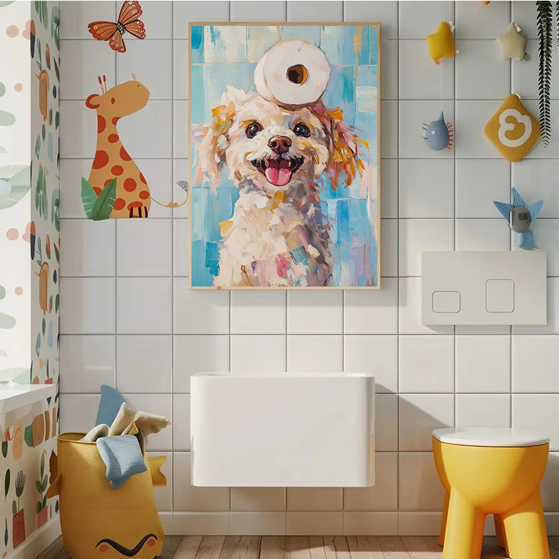 โปสเตอร์ภาพพิมพ์สัตว์บนกระดาษช - Home Bathroom Wallpaper บทวิจารณ์และราคา