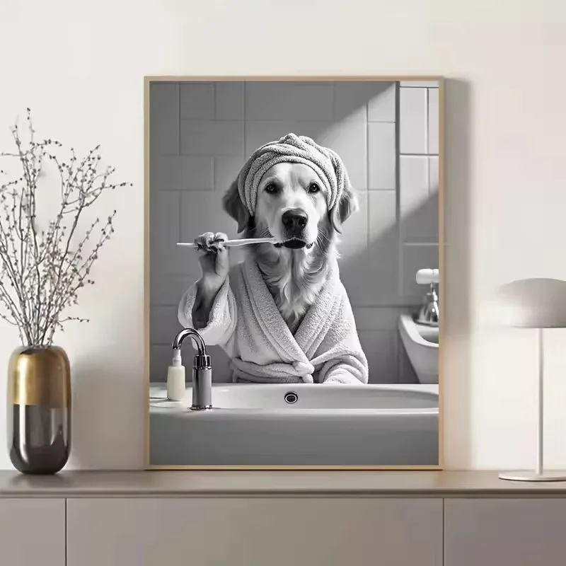 ห้องน้ำสัตว์กระดาษชำระภาพวาดผ้ - Home Bathroom Wallpaper บทวิจารณ์และราคา