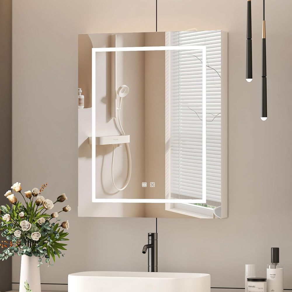 ตู้ยาขนาด 24x30 นิ้ว พร้อมไฟส่ - Home Outlet Bathroom Mirrors บทวิจารณ์และราคา