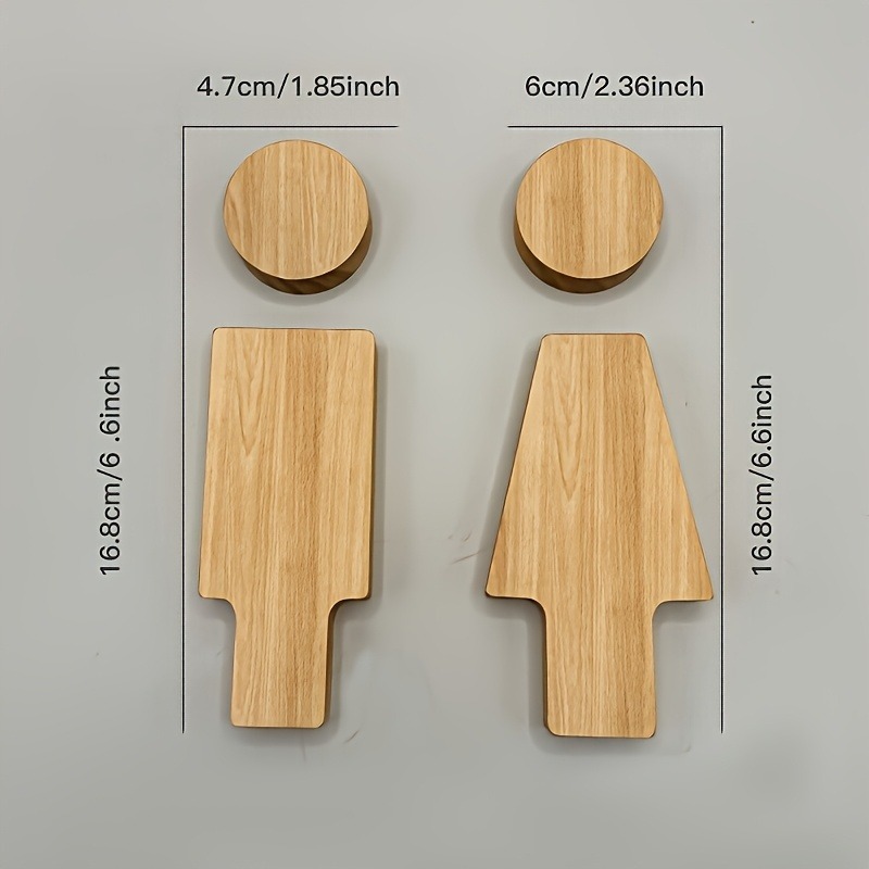 ป้ายห้องน้ําไม้ 2 ชิ้นสําหรับป - Home Creation Bathroom บทวิจารณ์และราคา