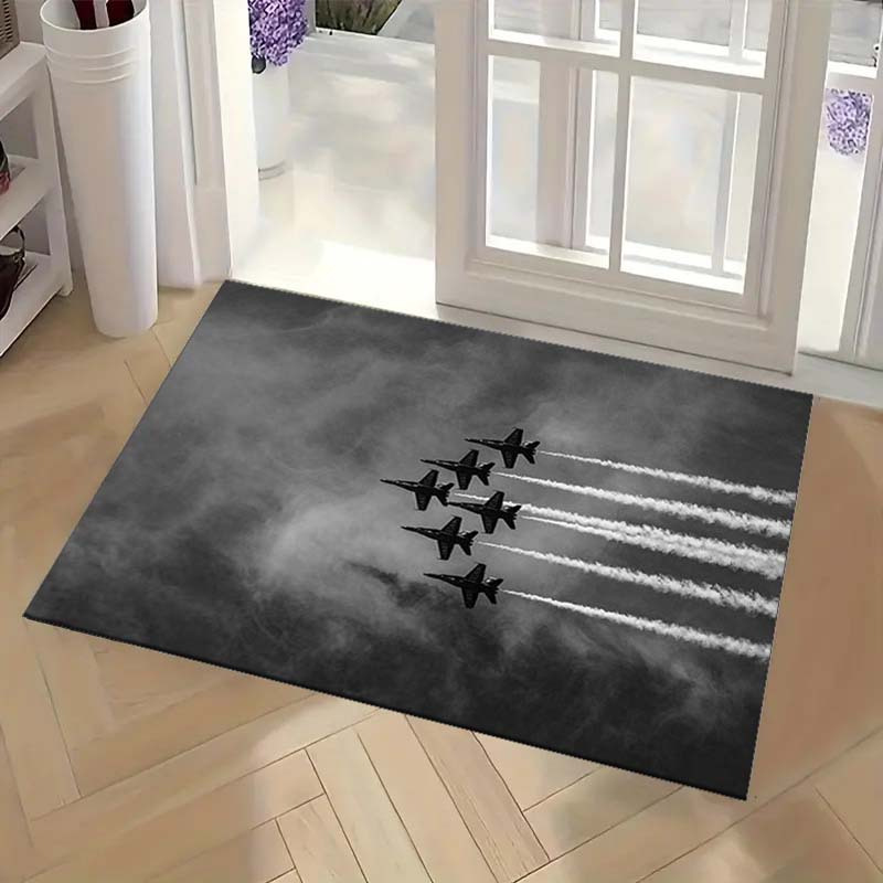 พรมปูพื้นกำมะหยี่ลายใบไม้ธีมเจ - Jet Home Bathroom Mats บทวิจารณ์และราคา
