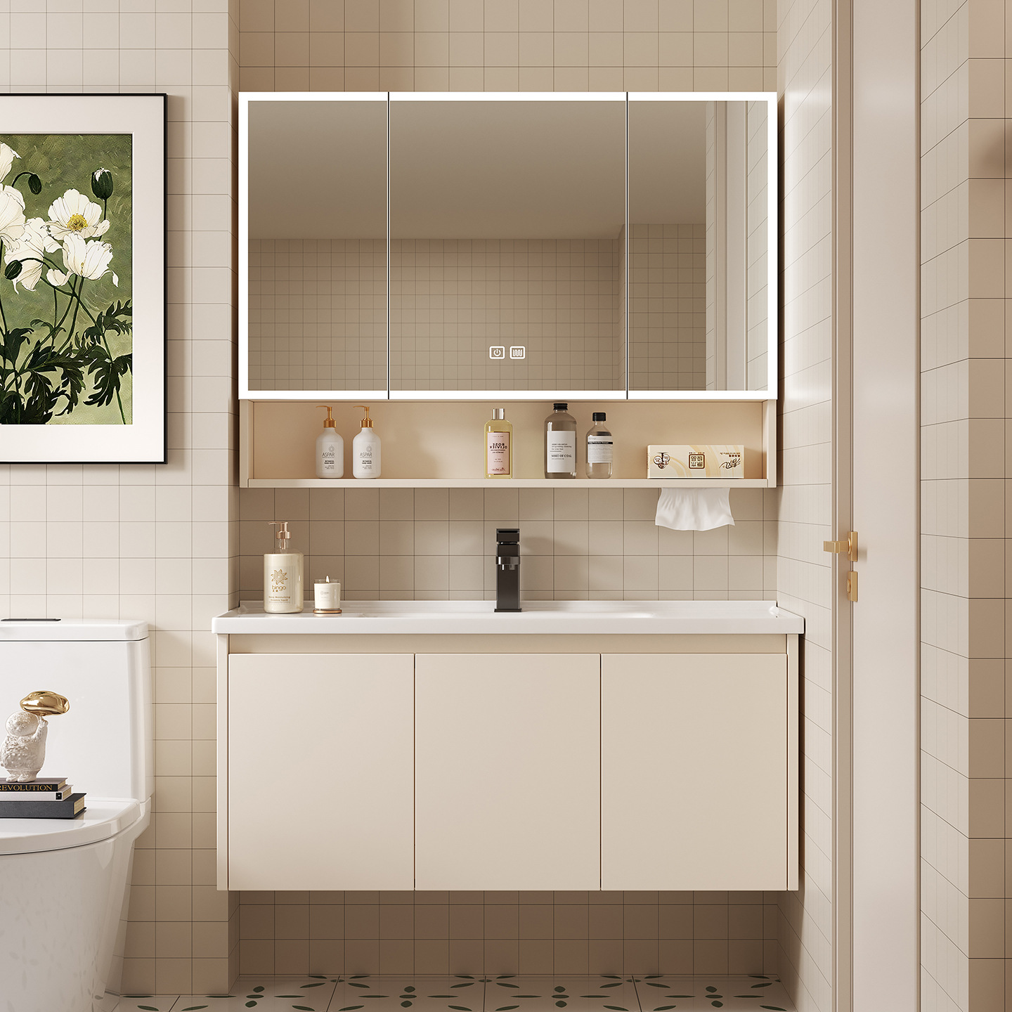 ตู้กระจกอัจฉริยะสำหรับห้องน้ำ  - Home Bathroom Wallpaper บทวิจารณ์และราคา
