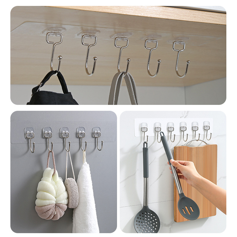 3/4/5/6 แถวตะขอแขวนผนังโปร่งใส - Towel Bar Stainless บทวิจารณ์และราคา