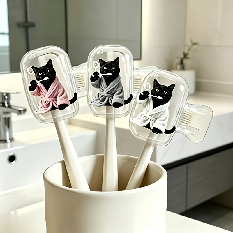 ชุดคลุมอาบน้ำลายแมวสีดำ 4 ชิ้น - Home Essentials Bathroom Accessories บทวิจารณ์และราคา
