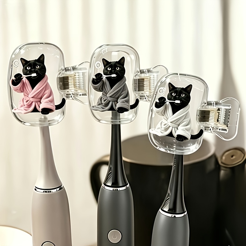 ชุดคลุมอาบน้ำลายแมวสีดำ 4 ชิ้น - Home Essentials Bathroom Accessories บทวิจารณ์และราคา