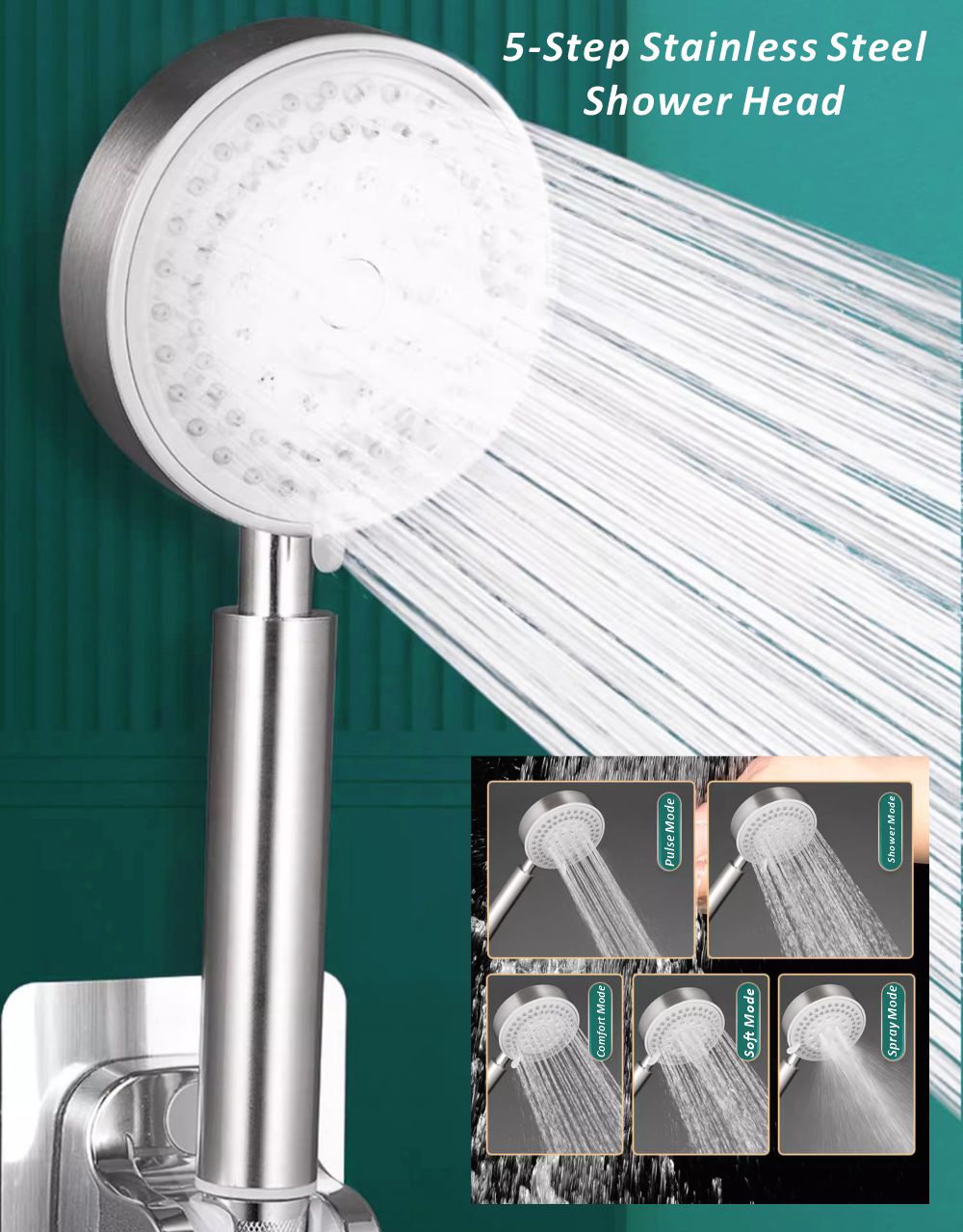ฝักบัวสแตนเลส 304 ใหม่ ปรับได้ - Home Bathroom Taps บทวิจารณ์และราคา