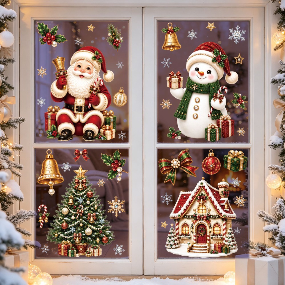 สติ๊กเกอร์ติดหน้าต่างคริสต์มาส - Home Bathroom Wallpaper บทวิจารณ์และราคา
