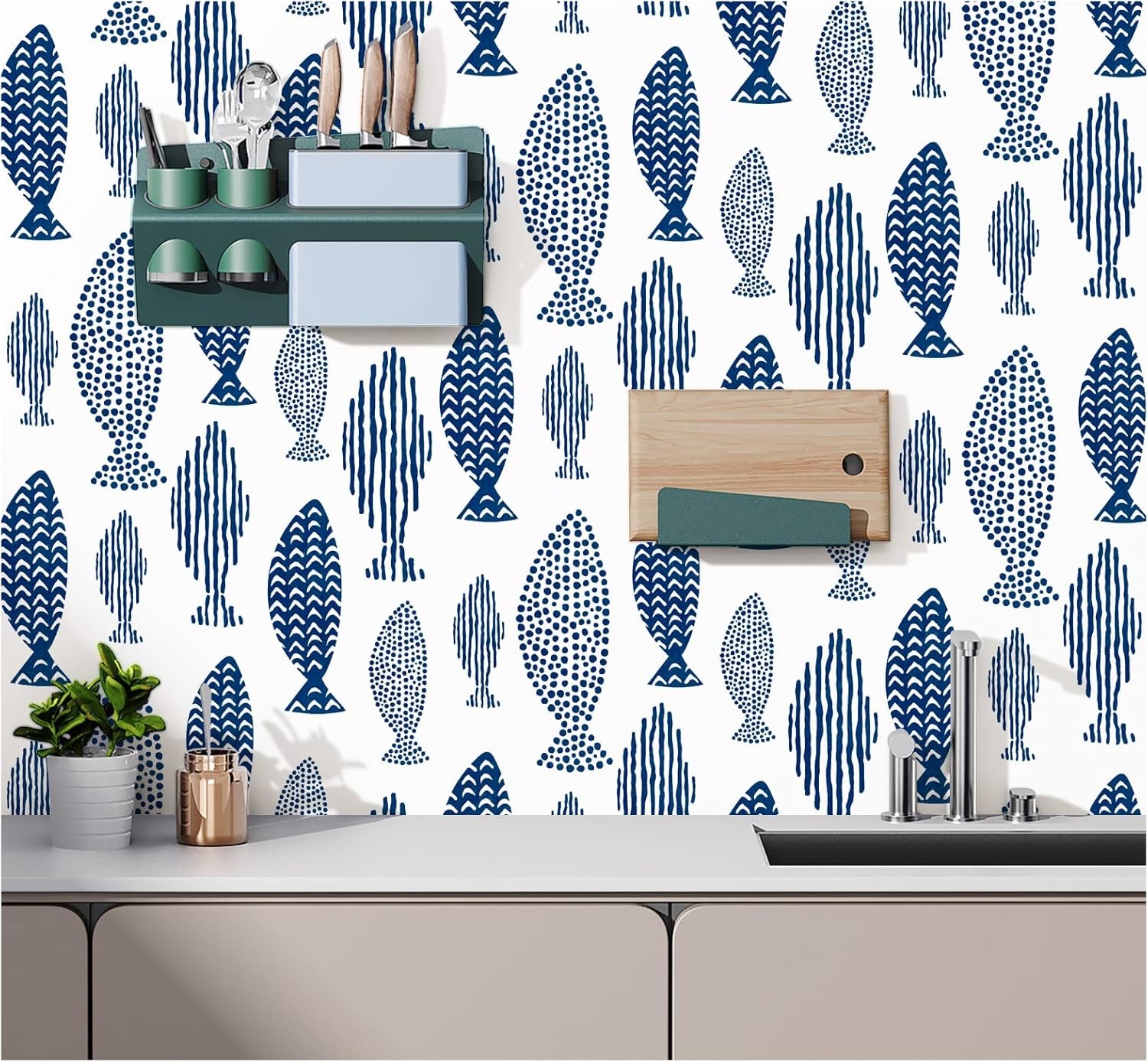 Peel and Stick วอลล์เปเปอร์บทค - Home Bathroom Wallpaper บทวิจารณ์และราคา