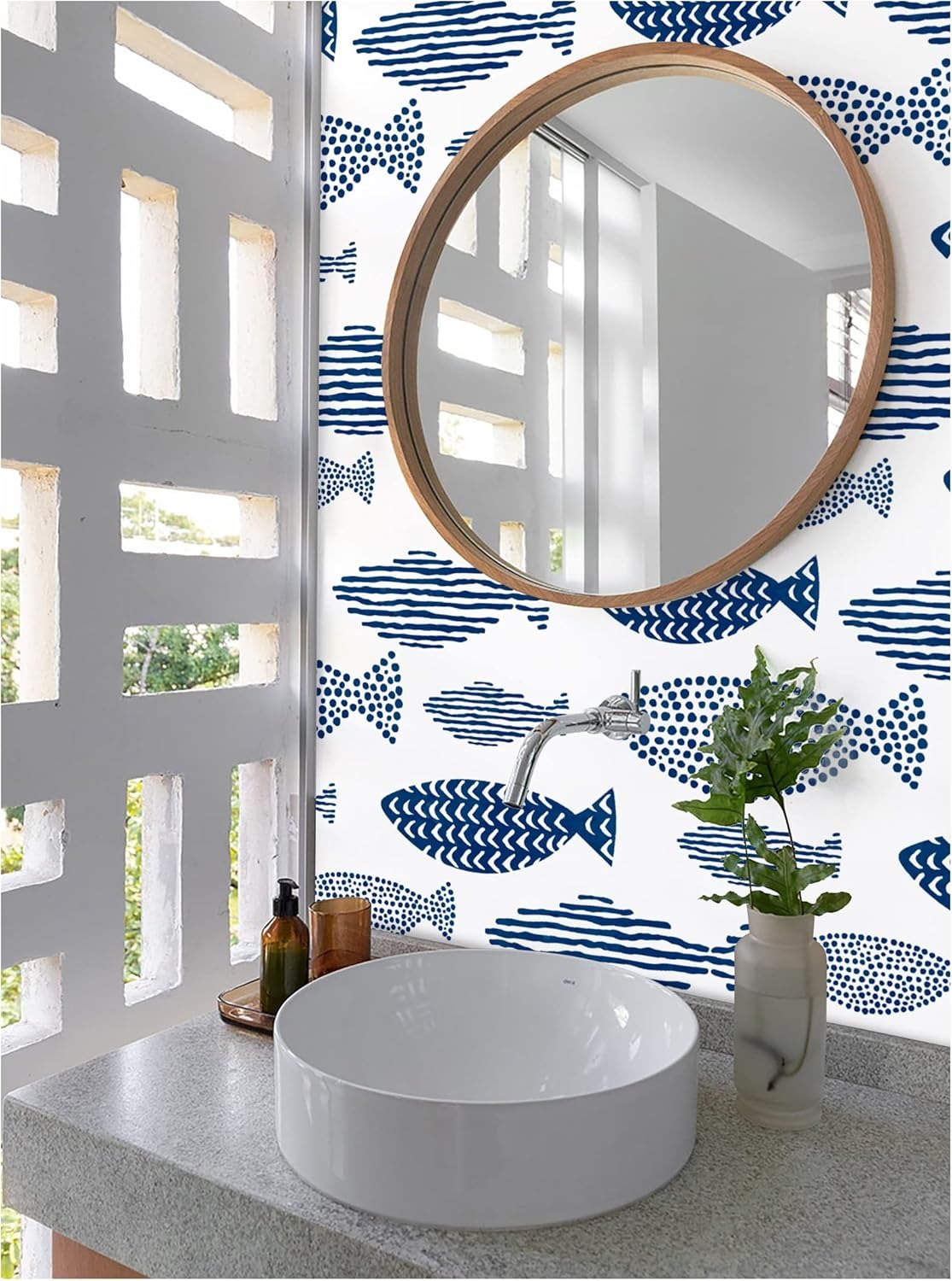Peel and Stick วอลล์เปเปอร์บทค - Home Bathroom Wallpaper บทวิจารณ์และราคา