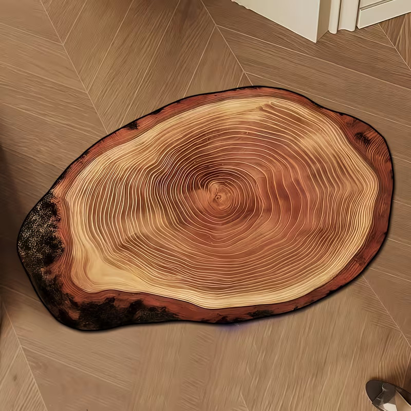 พรมเช็ดเท้าลายไม้เทียมสวยงาม 1 - Jet Home Bathroom Mats บทวิจารณ์และราคา
