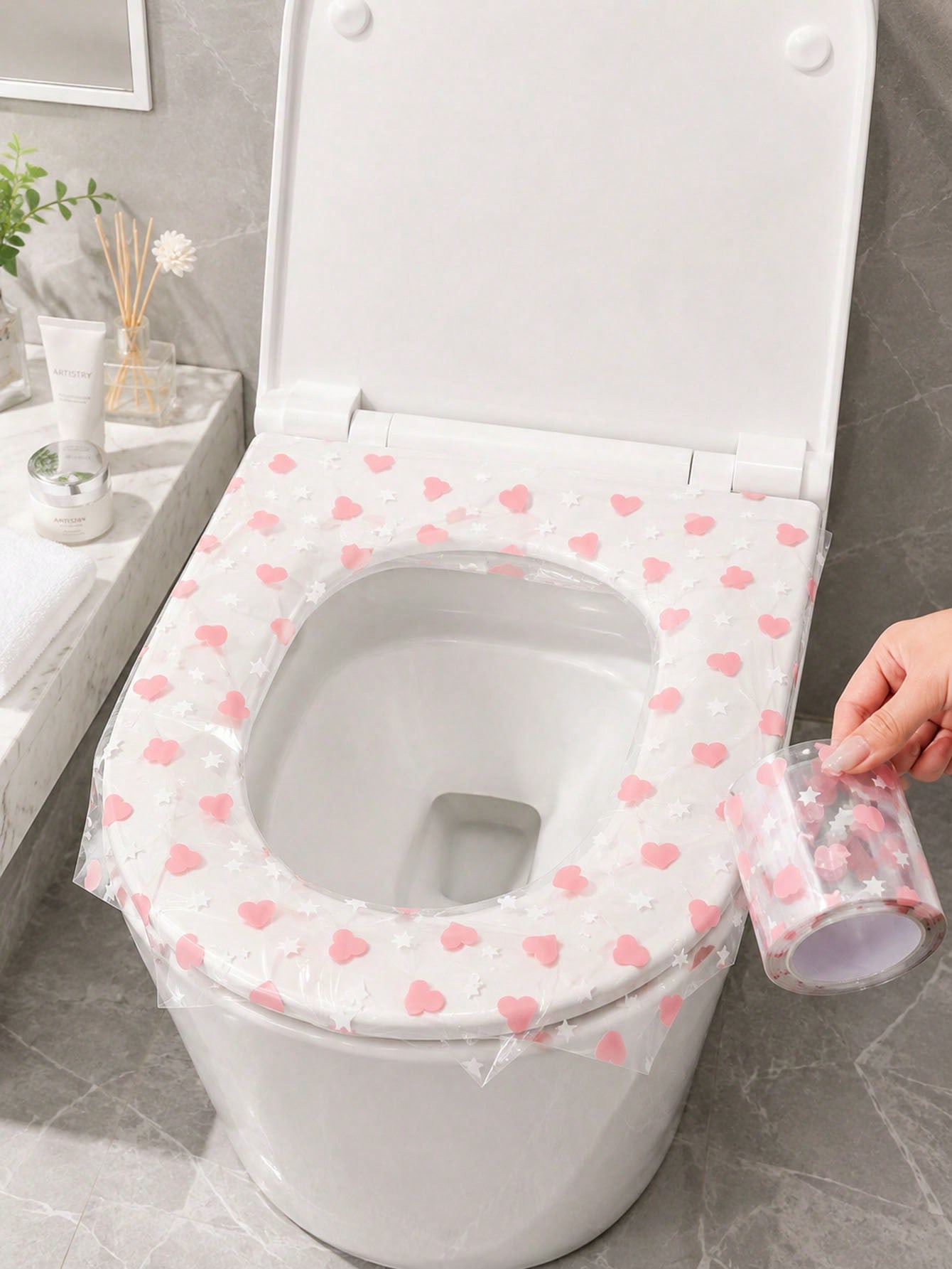 แผ่นรองนั่งชักโครกแบบใช้แล้วทิ - Home Creation Bathroom บทวิจารณ์และราคา
