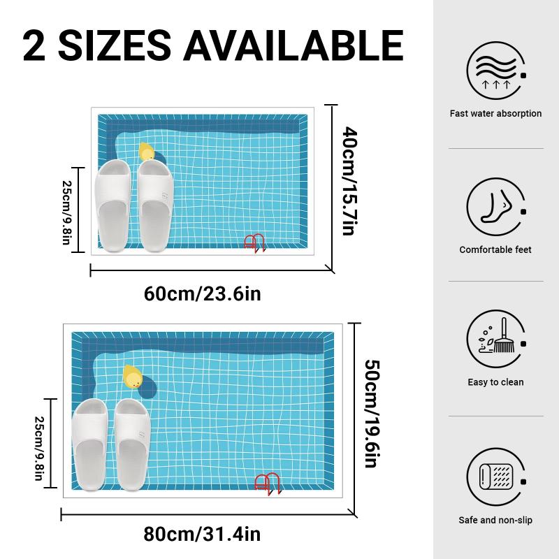 แผ่นยางกันลื่นในห้องน้ำ ดูดซับ - Jet Home Bathroom Mats บทวิจารณ์และราคา