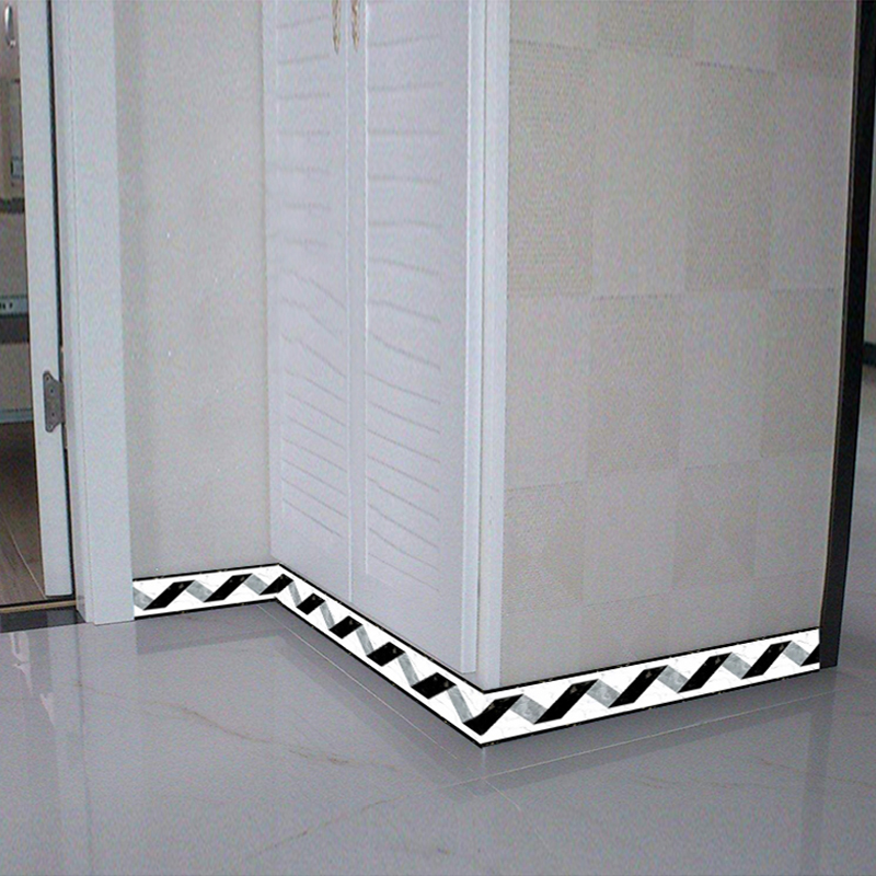 สติ๊กเกอร์ติดผนังลายเส้นสีขาวด - Home Bathroom Wallpaper บทวิจารณ์และราคา