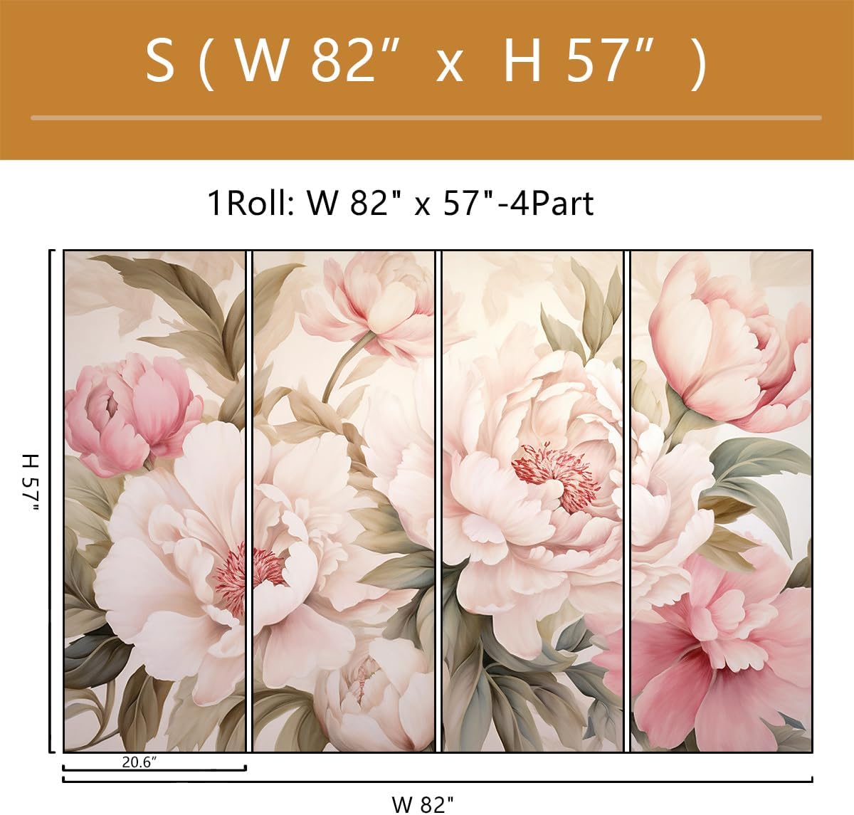 วอลเปเปอร์ลายดอกโบตั๋นสุดหรู ช - Home Bathroom Wallpaper บทวิจารณ์และราคา