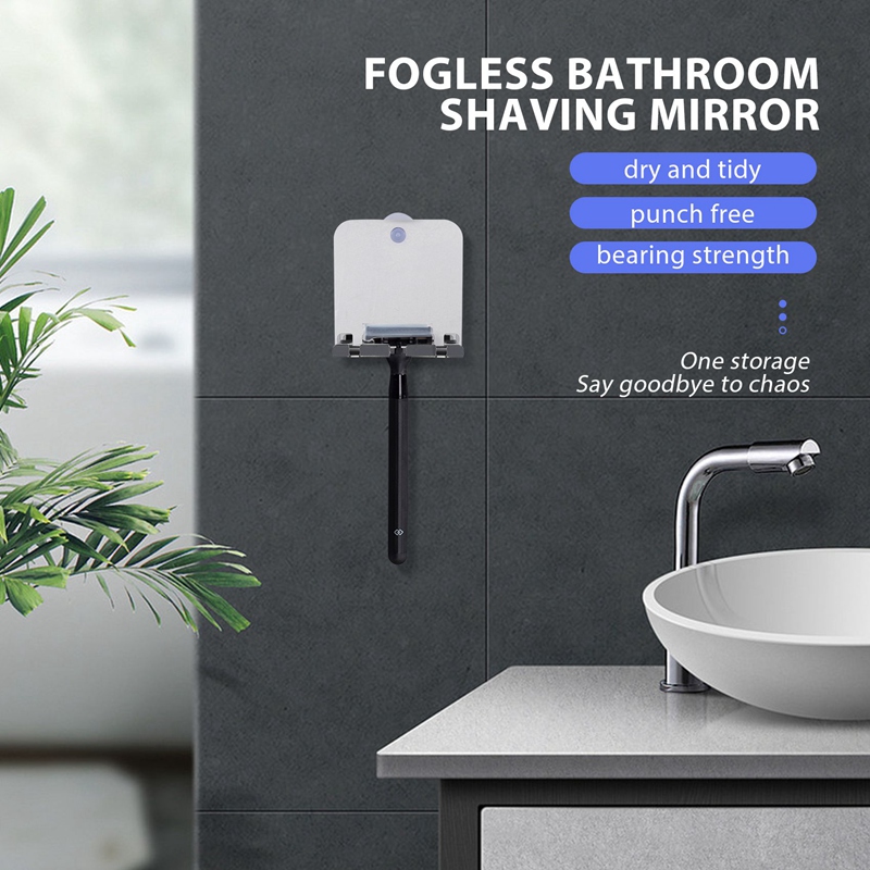 กระจกอาบน้ำสำหรับการโกนหนวดกระ - Shaving Mirror Suction บทวิจารณ์และราคา