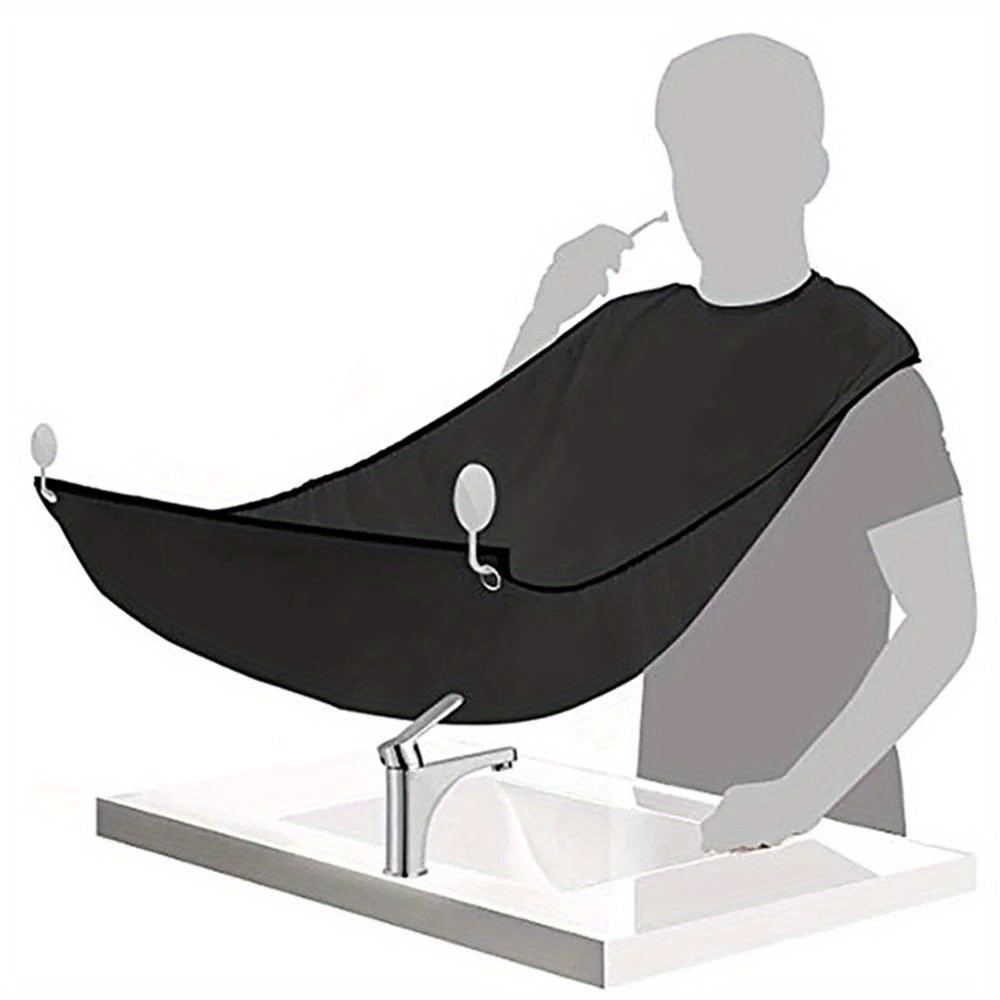 1PC Men Beardsโกนหนวดผ้ากันเปื - Shaving Mirror Suction บทวิจารณ์และราคา