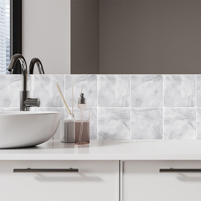 วอลเปเปอร์ลายหินอ่อนแบบติดผนัง - Home Bathroom Wallpaper บทวิจารณ์และราคา