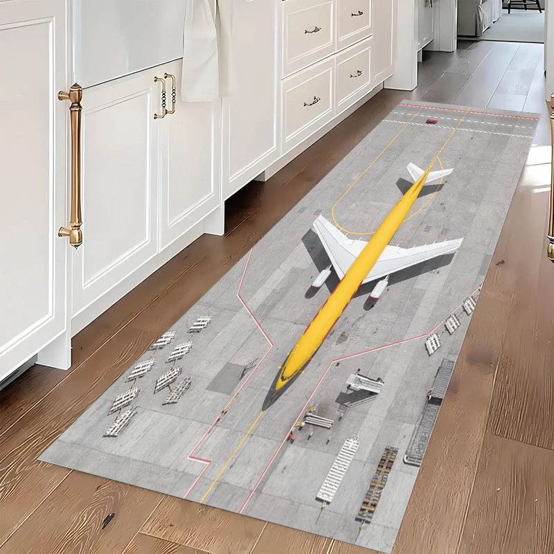 พรมปูพื้นลายสนามบินสีเหลืองกัน - Jet Home Bathroom Mats บทวิจารณ์และราคา