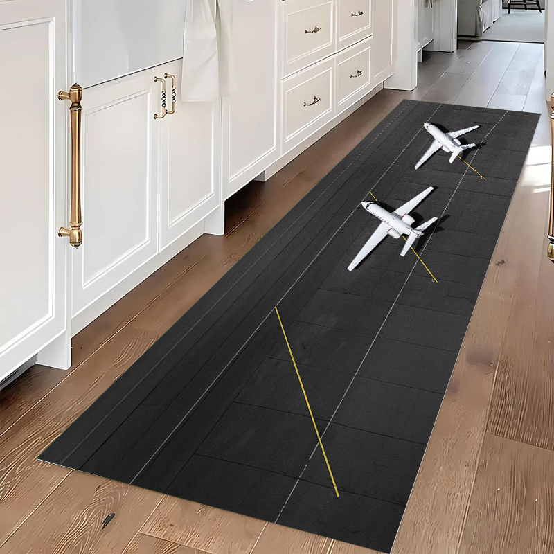 พรมปูพื้นลายสนามบินสีเหลืองกัน - Jet Home Bathroom Mats บทวิจารณ์และราคา