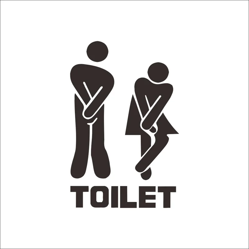 2 ชิ้นสร้างสรรค์ตลกผนังห้องน้ํ - Home Bathroom Wallpaper บทวิจารณ์และราคา